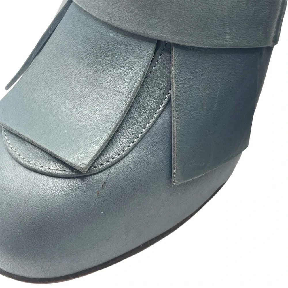 Nicole Brundage Winter 09 Dusty Blue-Gray Pumps Italy 36 US 6 Dark Academia